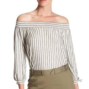 Summer Off the Shoulder Long Sleeve Striped NWT